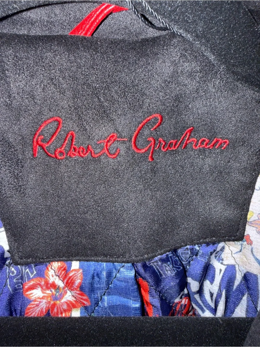 Robert Graham Black Sport Coat with Colorful Floral Lining